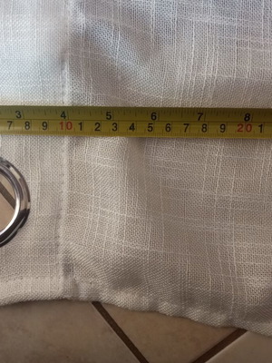 Curtain with grommets, white