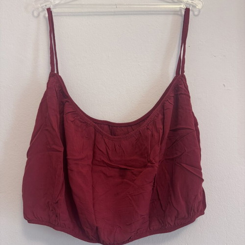 Crop top red one size used, Italian viscose and cotton