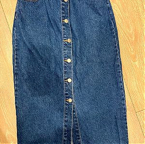 Midi jeans skirt