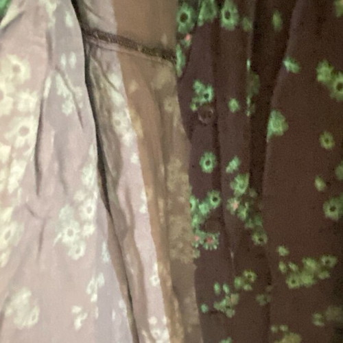 Badila long chemisière dress with short sleeves, like new, black and green