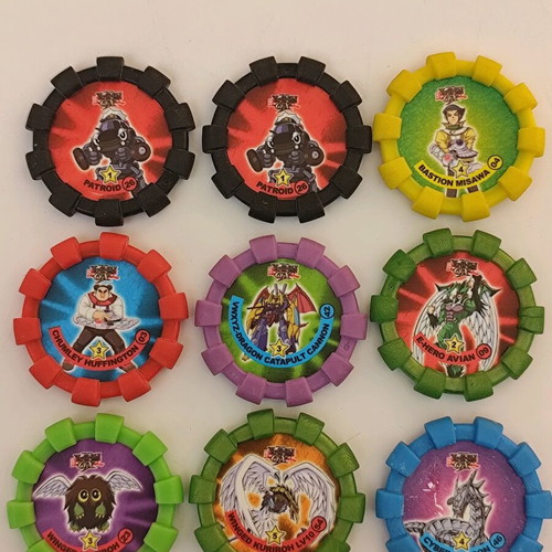Yu-Gi-Oh Boinx collectible tags set of 19 used