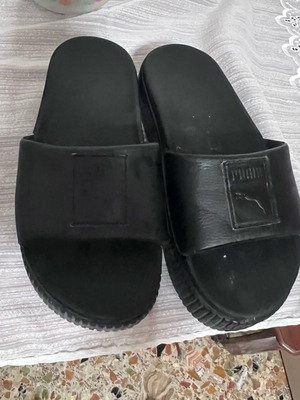 Puma slippers like new, soft double-layer, size 36, black