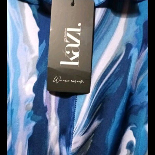 Long dress new with frill, multicolor, size 44
