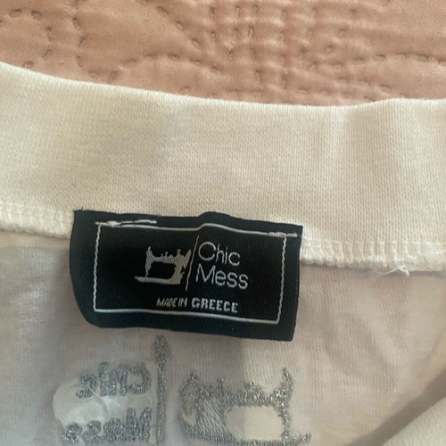Chic Mess white cotton blouse new with distinctive sleeves