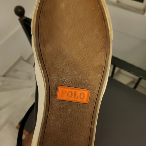 Polo Ralph Lauren Isaak leather sneakers used, size 45, black