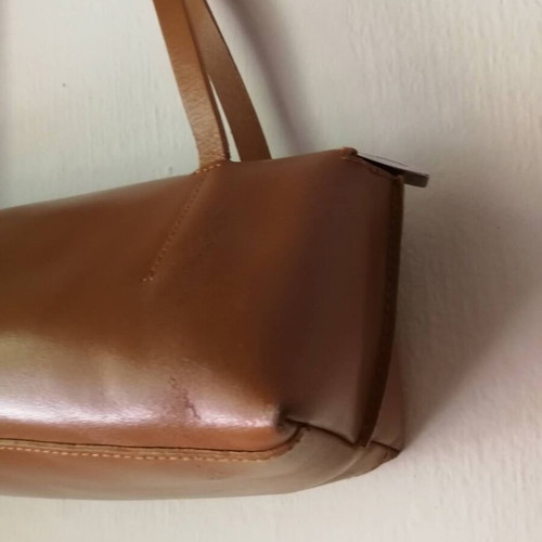 Mazzini vintage 90s leather shoulder bag used, brown