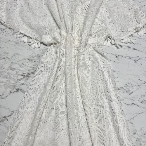 Kimono with lace swimwear cover-up like new, white