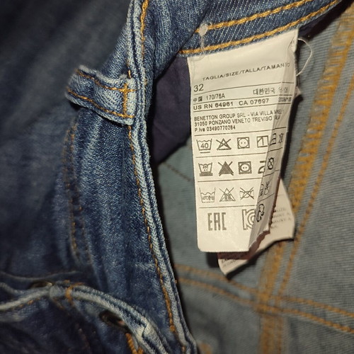 United Colors of Benetton men's jeans used, size 32, blue