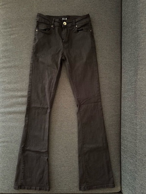 Black jeans flared used, size XS, black