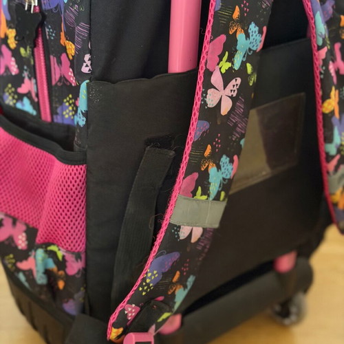 School bag set with trolley, lunch bag, and pencil case used