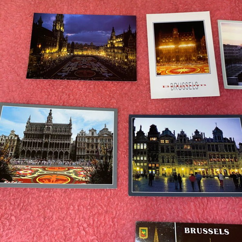 Collectible Brussels postcards 7 from the 90s from a trip