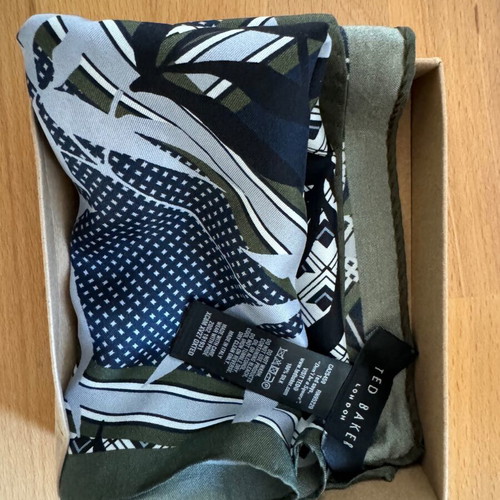 Silk Pocket Square Ted Baker London Green Size 30cm x 30cm intact