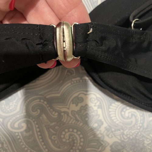 Swimwear top black with gold details new, covers M and L sizes