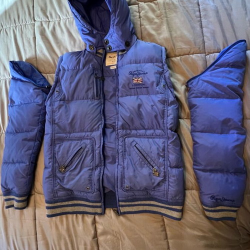 Pepe Jeans jacket for 16 years like new, blue, sleeveless option