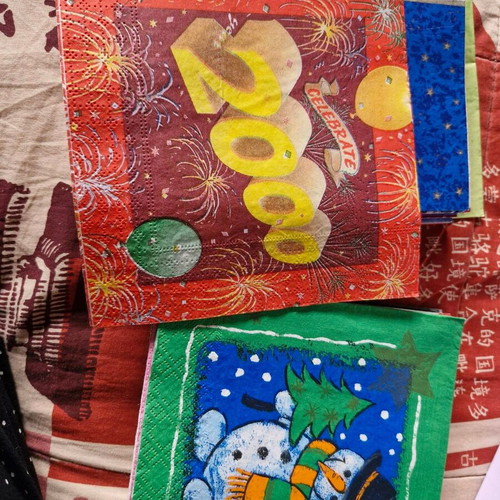 Napkin collection like new, about 60 pieces