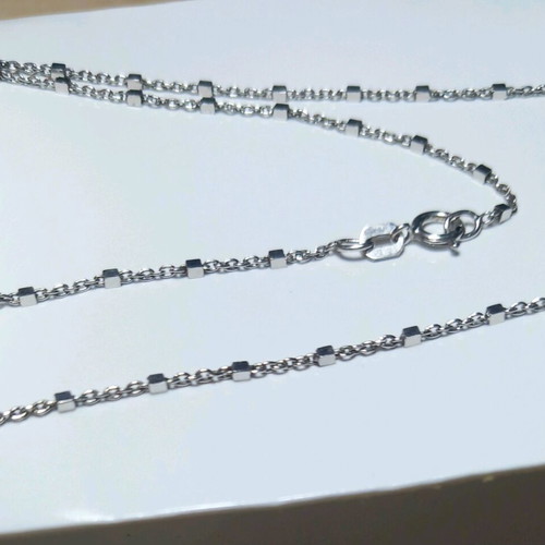 Necklace 70cm silver in beautiful design new