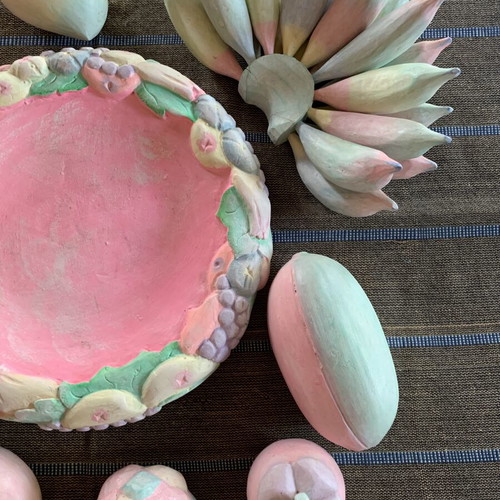 Wooden fruit platter handmade, new, 30 cm