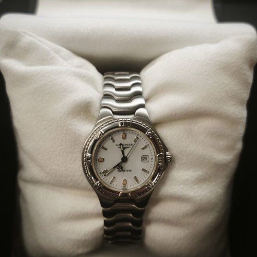 Longines Vintage Ladies Watch with Wave Bracelet NOS Full Set