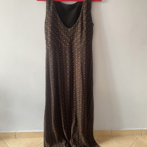 Attrattivo long dress large with open back, like new, brown