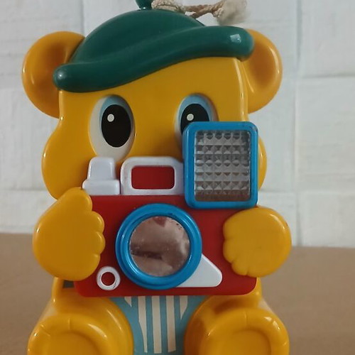 Vintage Sankyo Musical Toy Used Bear with Camera