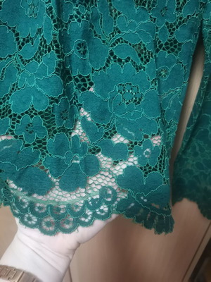 Chaton lace blouse new, green, size L