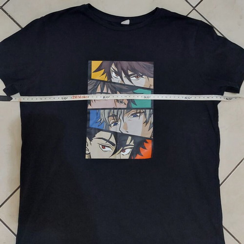 Shein anime women's t-shirt like new, size XS/S, black multicolor