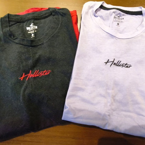 Hollister men's T-shirts pack of 2 XS used, dip-dye effect