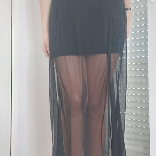 Tally Weijl black skirt with tulle overlay, size XS