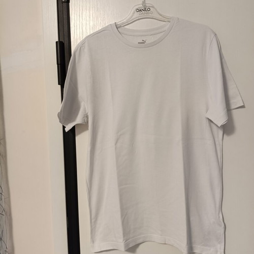 Puma men's white short-sleeve T-shirt, size M