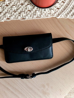 Stradivarius waist belt bag new, black, size 90 cm