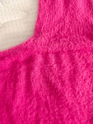 Πουλόβερ Φούξια Μεταχειρισμένο, Ροζ, Με Ψηλό Λαιμό, Μέγεθος M