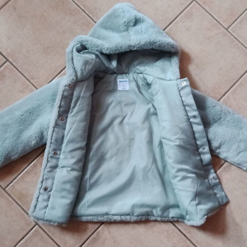 Mayoral fur coat for girls 12 152 mint like new