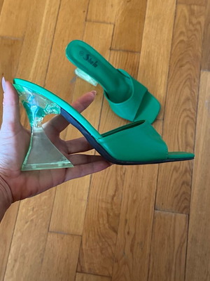 Shoes green platform sandals new size 39.5