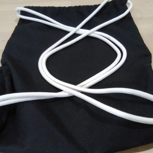 Nike unisex medium athletic drawstring bag used, black and white