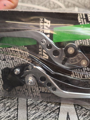 Adjustable Moto or Scooter Levers Gray Titanium New