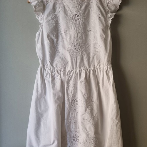 Mango dress with embroidery like new, white, size XS