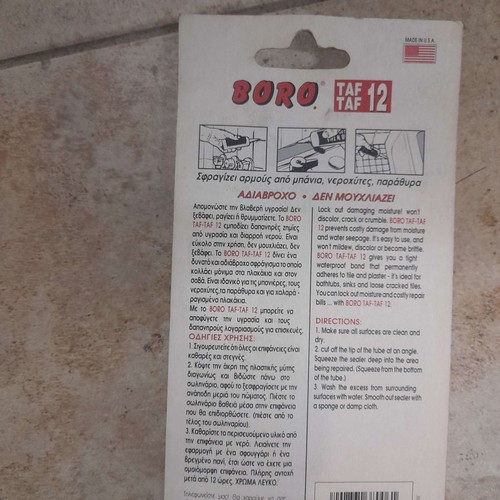 Boro Taf-Taf 12 Anti-Mold Silicone White new