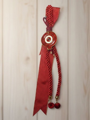 Gouri 2026 red pomegranate with enamel and evil eye new