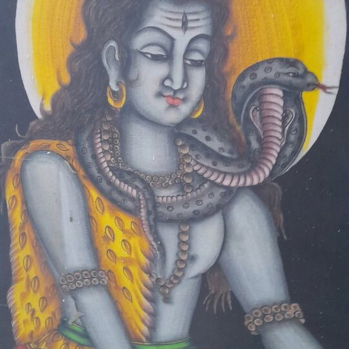 Indian Deity Shiva used, painting