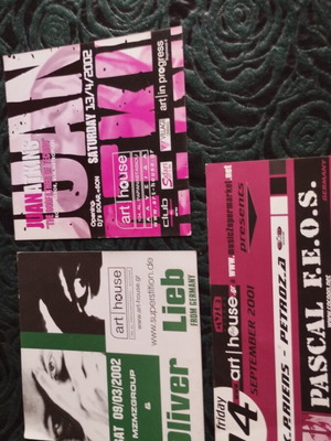 Art House πακέτο flyer σαν καινούργιο με Oliver Lieb, Juan Atkins, Pascal Feos, Stacey Pullen