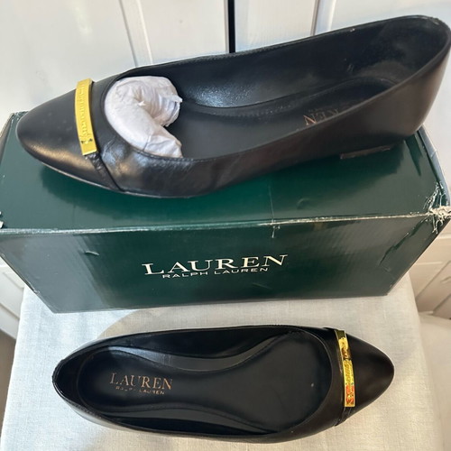 Ralph Lauren leather ballet flats like new, size 37, black