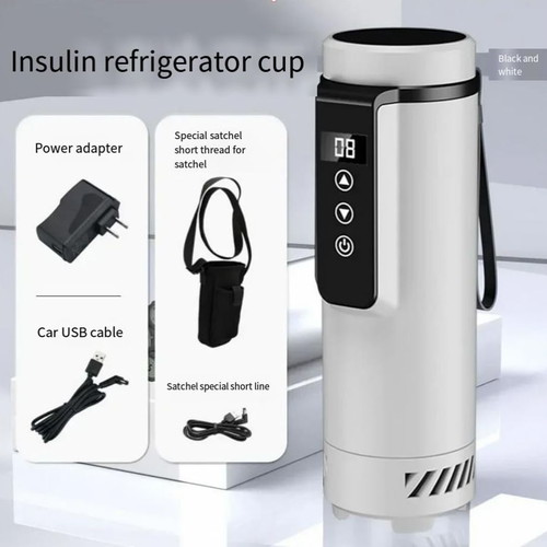 Insulin pen cooling case USB new, 0-18°C, for 5 pens