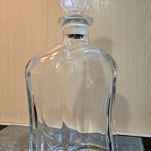 Bormioli Rocco Capitol Glass Decanter 700ml like new with Metaxa engraving