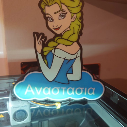 Frozen lamp with music, rechargeable battery, Type C charging port
