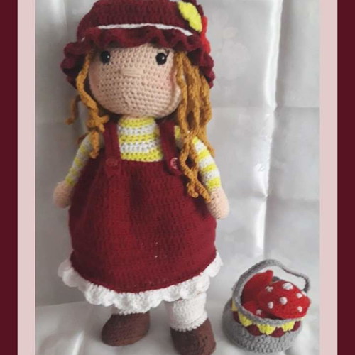Amigurumi knitted doll new, handmade 36cm