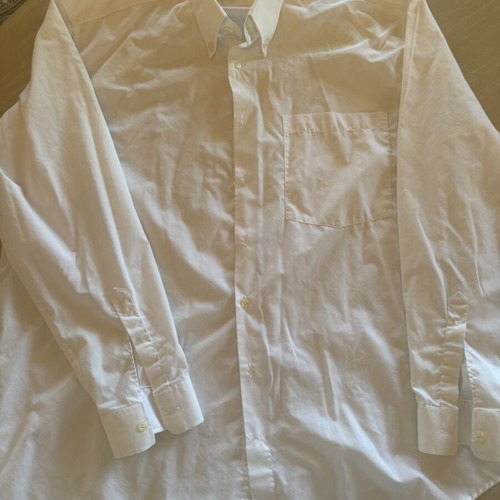 Men's cotton dress shirts set of 2, white and cream, XL, like new