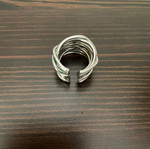 Silver adjustable ring like new, size 4