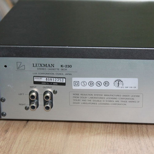 Luxman K-230 cassette deck like new