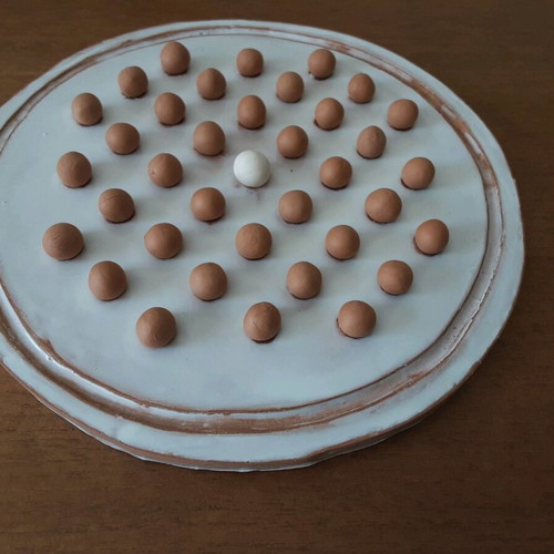 Clay Solitaire like new, handmade, 22cm diameter
