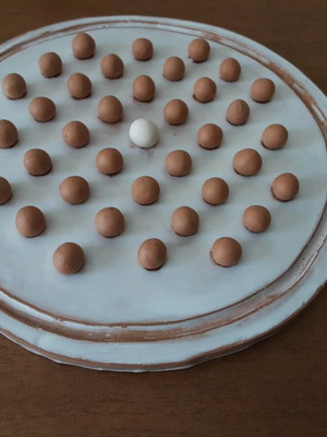 Clay Solitaire like new, handmade, 22cm diameter